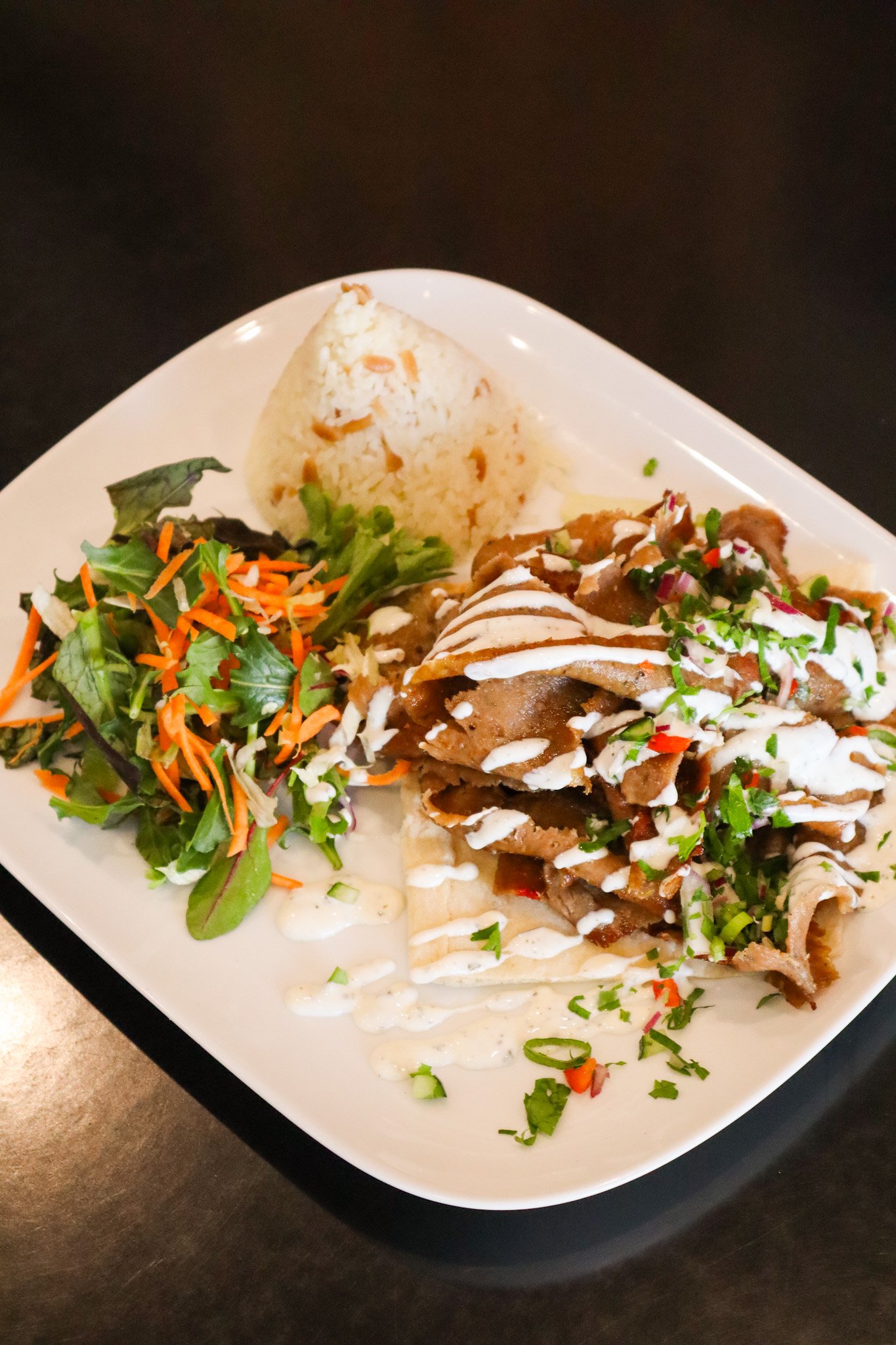 Fresh Turkish salads and side dishes - Mediterranean vegetables with olive oil and herbs